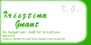 krisztina gnamt business card